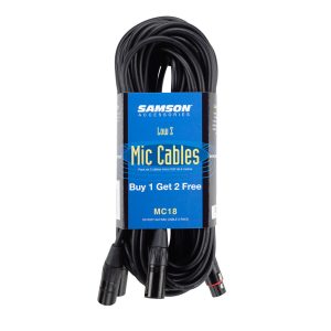 Samson MC18 • Cavo XLR per Microfono • 5,5 mt.  • Set 3 pezzi